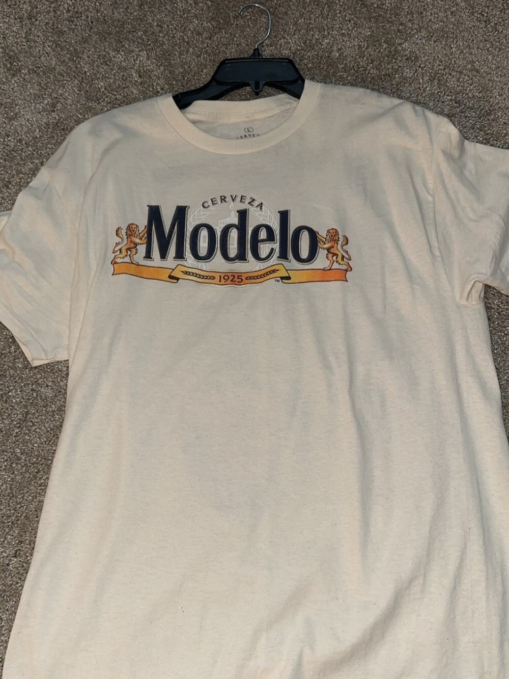 ModelCo Cerveza Logo Tee - Cream Men's T-Shirt
